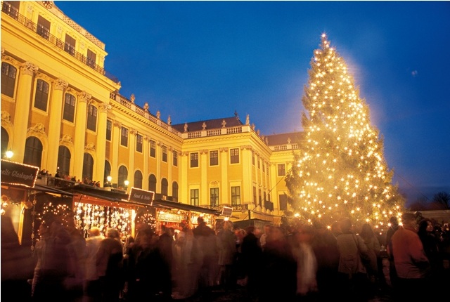 Schönbrunn Slot, julemarked i Wien