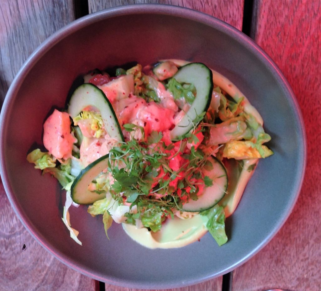 Denne rejecocktail er fra en af de gode spisesteder i London: Heddon Str Kitchen